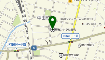 葵セントラル病院の地図画像