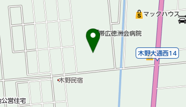 帯広徳洲会病院の地図画像