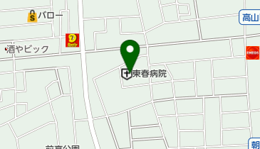 東春病院の地図画像