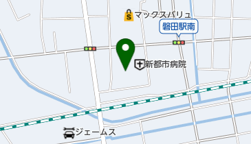 新都市病院の地図画像