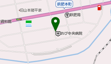 おび中央病院の地図画像