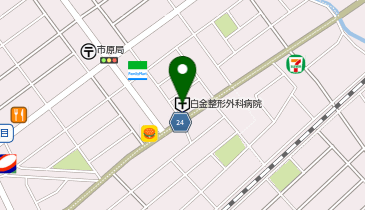白金整形外科病院の地図画像