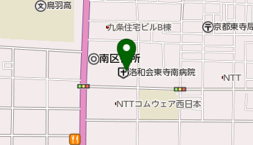 洛和会東寺南病院の地図画像