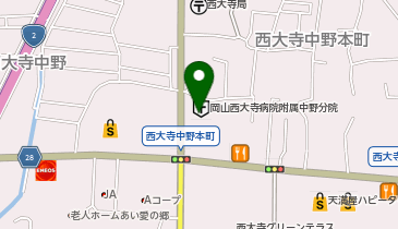 岡山西大寺病院附属中野分院の地図画像