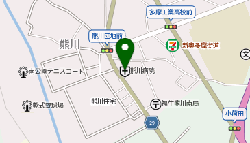 熊川病院の地図画像