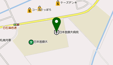 日本医療大学病院の地図画像