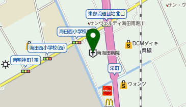 南海田病院の地図画像