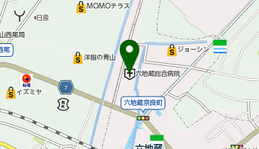 六地蔵総合病院の地図画像