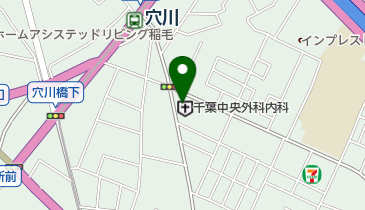 千葉中央外科内科の地図画像