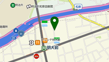 明大前竹内歯科皮膚科・医科の地図画像