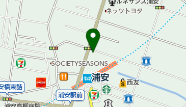 浦安皮膚科の地図画像