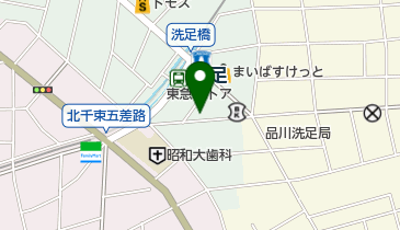 洗足心療内科クリニックの地図画像