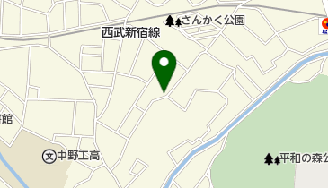 沼袋藤浪内科医院の地図画像