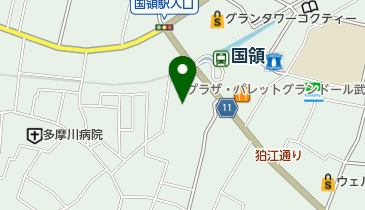 国領浦野皮膚科の地図画像