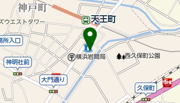 天王町皮フ科の地図画像