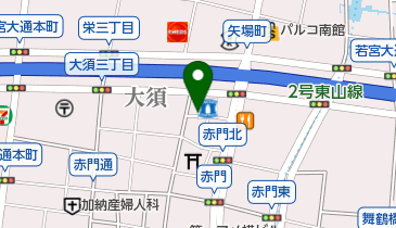 阪野皮膚科の地図画像