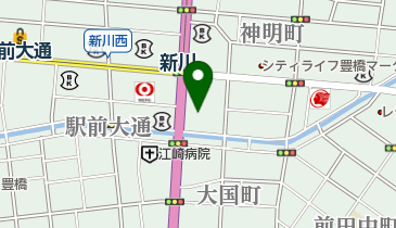 横山内科の地図画像