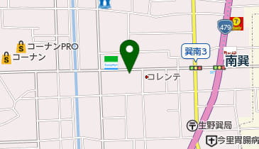 やすなりみどり診療所の地図画像