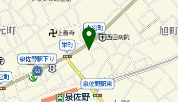 西田外科・内科の地図画像