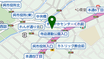 片岡皮膚科の地図画像