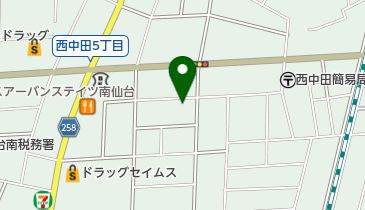 西中田中央内科小児科の地図画像