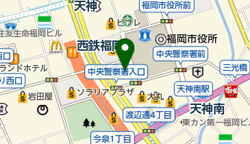 天神疋田眼科の地図画像