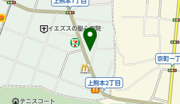 上熊本内科の地図画像