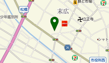 まつばし川野整形外科の地図画像