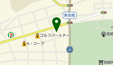 東皮膚科の地図画像