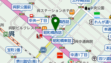 呉中央クリニック整形外科の地図画像