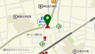 ホリィマームクリニック旗の台の地図画像