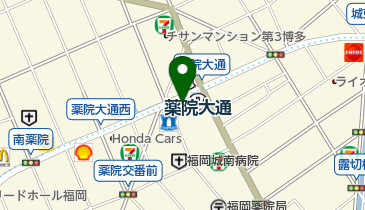 薬院眼科クリニックの地図画像