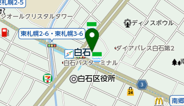 糖尿病・甲状腺白石クリニックの地図画像