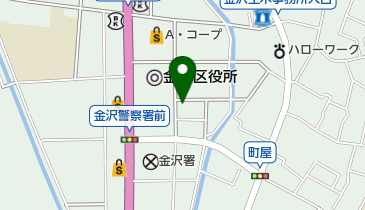 金沢皮膚科の地図画像