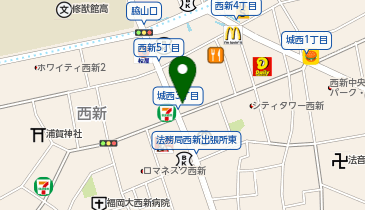 西南泌尿器科クリニックの地図画像