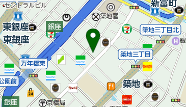 築地神経科クリニックの地図画像