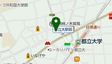 都立大かわい皮膚科の地図画像