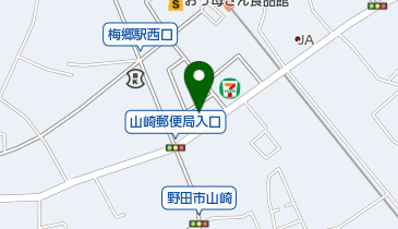 梅郷痛みと内科のクリニックの地図画像