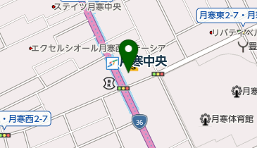 つきさむ皮膚科クリニックの地図画像