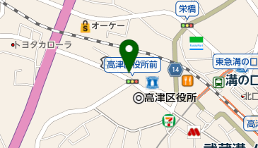 川崎溝の口こぐれ大腸胃食道の内視鏡・消化器内科クリニックの地図画像