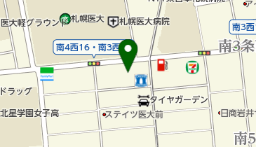 医大前南4条内科の地図画像