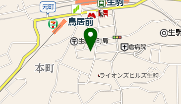 生駒さくら診療所の地図画像