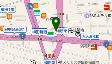 梅田血管外科クリニックの地図画像