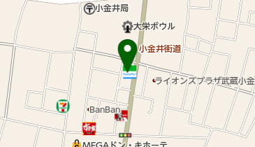 小金井あおばクリニックの地図画像