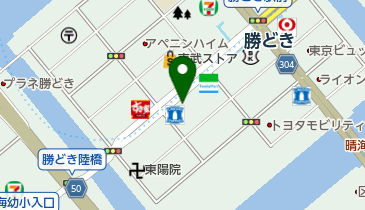 勝どき耳鼻咽喉科・内科クリニックの地図画像