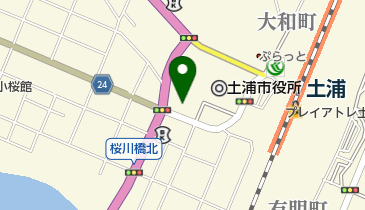 土浦皮膚科医院の地図画像