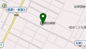 尾谷内科の地図画像