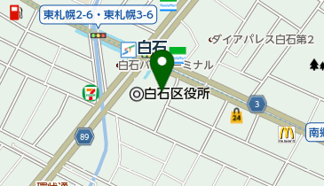 白石ガーデンプレイス皮膚科クリニックの地図画像