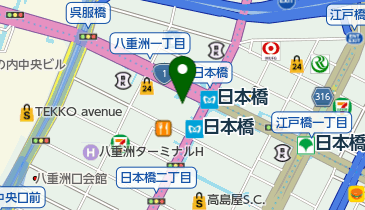 日本橋整形外科クリニックの地図画像