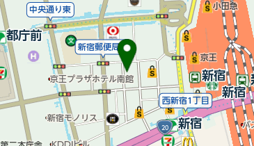 東京素肌クリニック デンタル新宿院・医科の地図画像